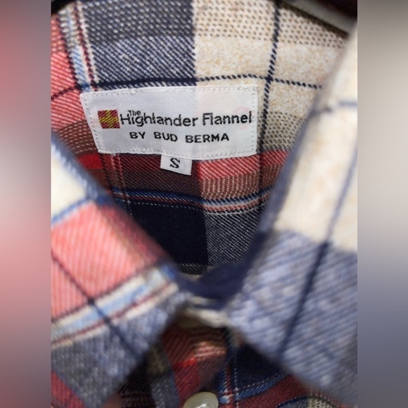 BUD BERMA the Highlander Flannel long sleeve NWT Size Small - Picture 3 of 6